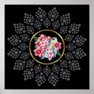 Póster Ponga su propio Mandala con la imagen del centro d