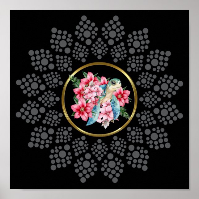 Póster Ponga su propio Mandala con la imagen del centro d (Frente)