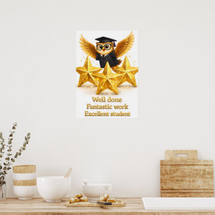 Póster Ponga todo muy bien hecho, trabajo fantástico, exc
