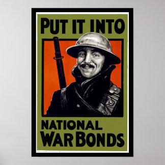 Póster Póngalo en bonos de guerra nacional