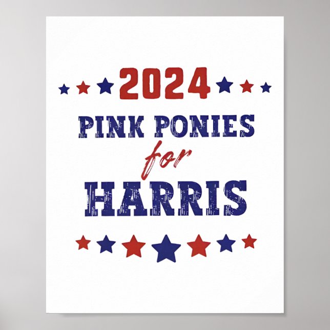 Póster Ponis Para Kamala-harris 2024  (Frente)