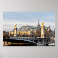 Pont Alexandre III y Grand Palais a hora de oro