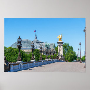 Póster Pont Alexandre III y Grand Palais, París, Francia