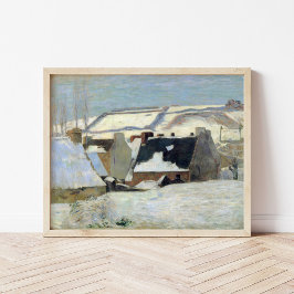 Póster Pont-Aven Under the Snow | Paul Gauguin
