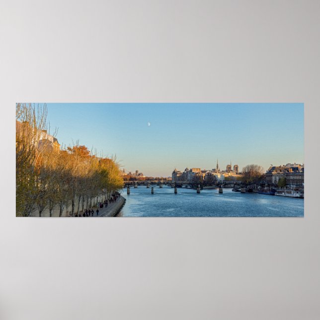Póster Pont des Arts y ile de la Cite - París, Francia (Frente)