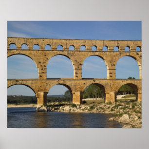 Póster Pont du Gard, Gard, Languedoc Roussillon, Francia