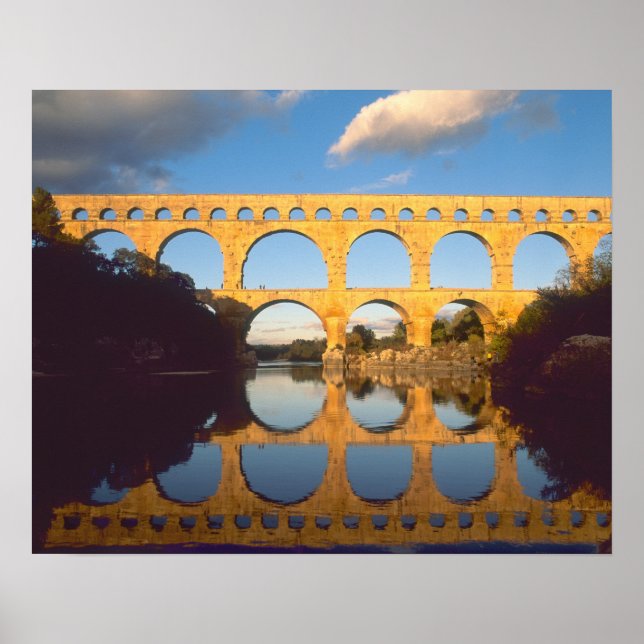 Póster Pont du Gard, río Gardon, Gard, Languedoc, (Frente)