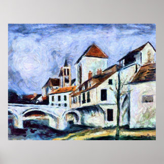 Póster Pont et église