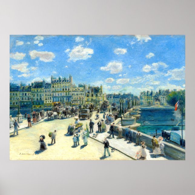 Póster Pont Neuf, París - Pierre-Auguste Renoir (Frente)
