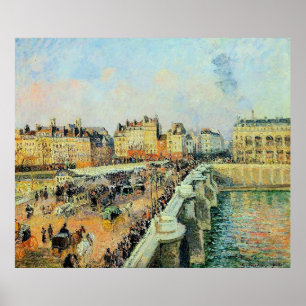 Póster Pont Neuf, Tarde, Sunlight Camille Pissarro
