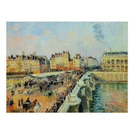 Póster Pont Neuf, Tarde, Sunlight Camille Pissarro