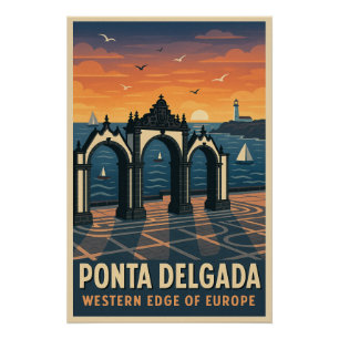 Póster Ponta Delgada - Líder Occidental de Europa