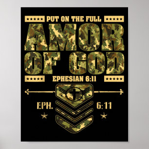 Póster Ponte la armadura completa de Dios - Religioso cri