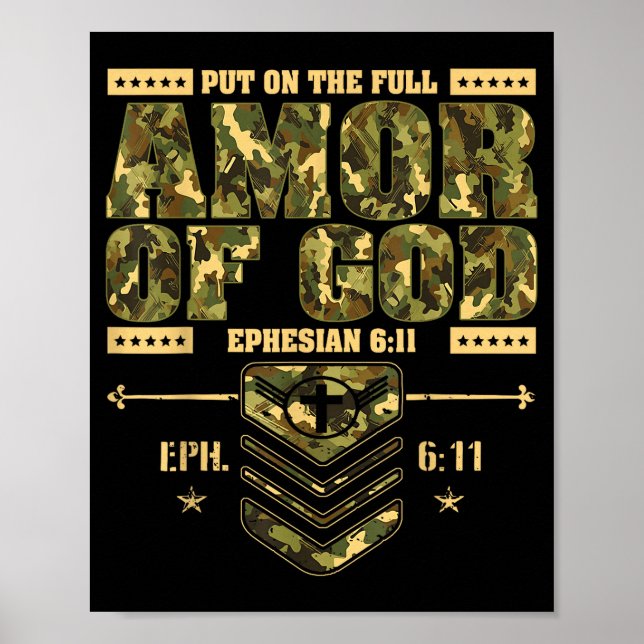 Póster Ponte la armadura completa de Dios - Religioso cri (Frente)