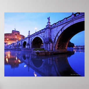 Póster Ponte Sant' Angelo and Castel Sant' Angelo over