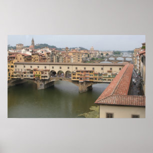 Póster ponte vecchio, florencia
