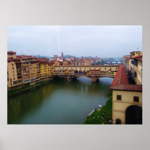 Póster Ponte Vecchio, Florencia, Italia