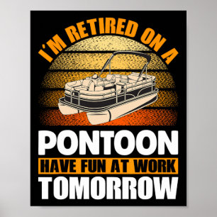 Póster Pontón Reina Pontoon Asientos de Barco Retirados P