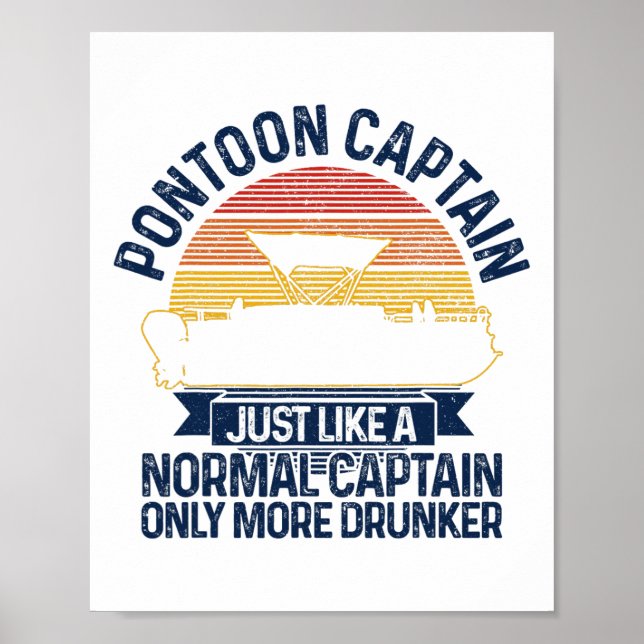 Póster Pontoon Boat Funny Gift (Frente)