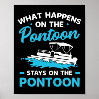Póster Pontoon Boat Gifts Captain Boating Party Lover 