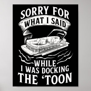 Póster Pontoon Pontooning Toon Pantoon Pontoon Bote Lake