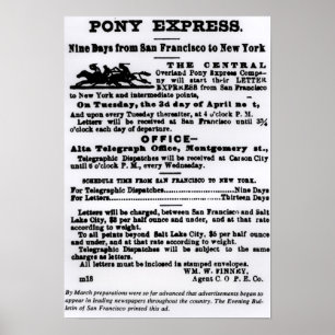 Póster Pony Express, nueve días