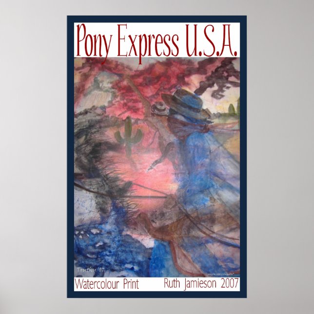 PÓSTER PONY EXPRESS U.S.A. (Frente)