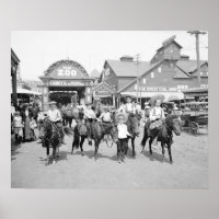 Pony Riders en Coney Island, 1904. Foto de cosecha