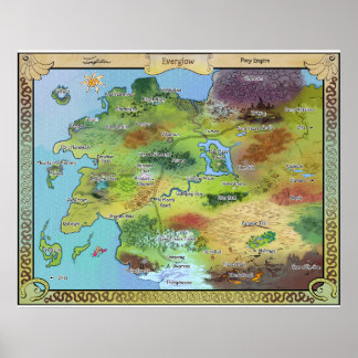 Póster Ponyfinder Everglow Map Poster