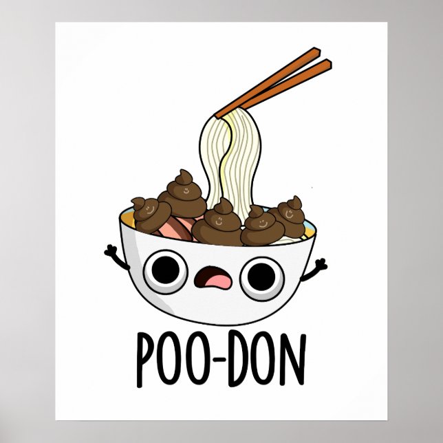 Póster Poo-don Funny Udon Pun  (Frente)