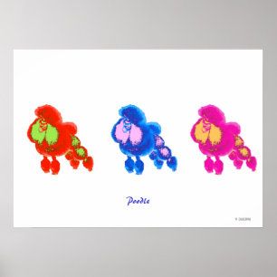 Póster Poodle Moderne Art Poster