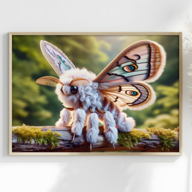 Póster Poodle Moth Surreal Fluffy Moth Fantasy World (Subido por el creador)