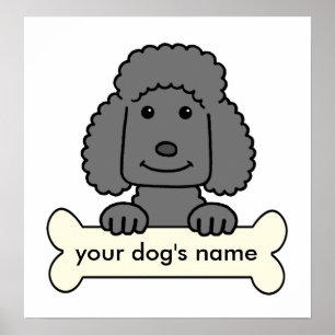 Póster Poodle personalizado