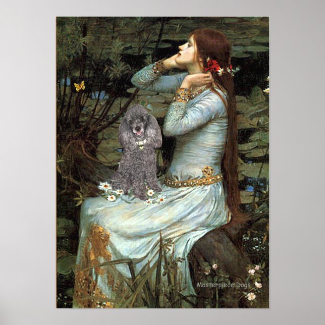 Póster Poodle (Plata 8) - Ophelia Sentada (Frente)