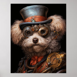 PÓSTER POODLE STEAMPUNK