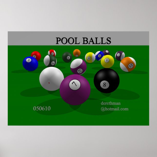 Póster Pool Balls (print) (Frente)