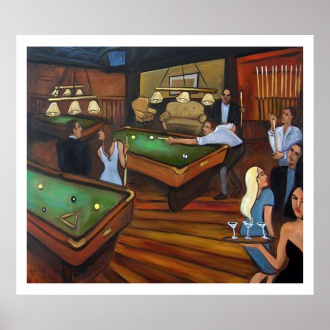 Póster Pool Hall - Valerie Vescovi (Frente)