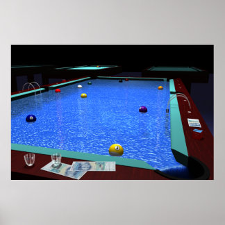 Póster "Pool" - Hermoso cartel de billar