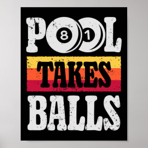 Póster Pool se lleva graciosa Billiards Player 8 Ball Gif