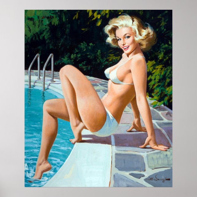Póster Poolside Pin Up (Frente)