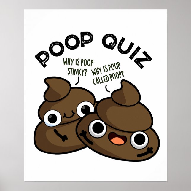 Póster Poop Prueba Divertida Poo Pun (Frente)