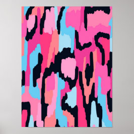 Póster Pop Abstracto Rosa