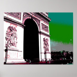 Póster Pop Art Arc de Triomphe
