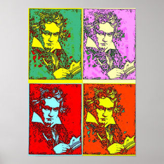 Póster Pop Art Beethoven