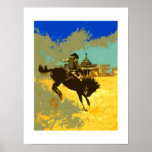 Póster Pop Art Buckaroo Print<br><div class="desc">Este poster es de un ilustracion de medios mixtos del artista de portada de libros Michael Thomas</div>