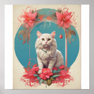 Póster Pop Art cat Foto Moderno de moda