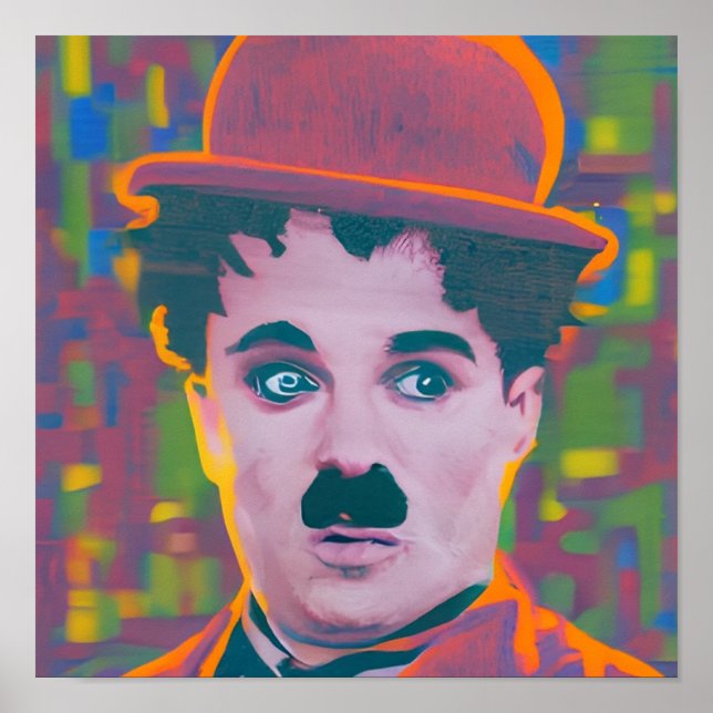 Póster Pop Art Chaplin (Frente)