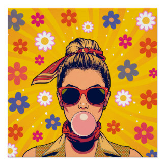 Póster Pop Art Colorido Arte Moderna Vibrante