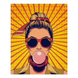 Póster  Pop Art Colorido  Arte Moderna Vibrante 