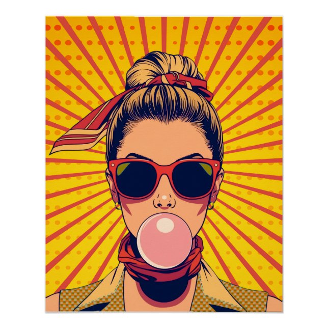 Póster  Pop Art Colorido  Arte Moderna Vibrante  (Anverso)